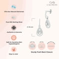 thumbnail image 4 of Cali Trove, 925 Sterling Silver Diamond Teardrop Dangle Earrings for Women, 1/10 Ct natural diamond earring for women, 4 of 7