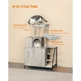 thumbnail image 2 of Cat Litter Box Enclosure with Cat Tree, 4-in-1 Modern Cat House CB81005B, 2 of 7