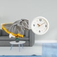 thumbnail image 2 of Manta De Punto A Rayas, Suave Y Cálida, Estilo Rústico, Para Dormitorio, Sofá, Cama, Silla, Reloj De Pared Moderno, Redondo, Silencioso, Con Números Grandes, Decorativo Para El Hogar, La, 2 of 8