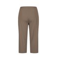 thumbnail image 5 of Pants For Women Choice Solid Color Women's High Waist Cropped Pants Lightweight Stretch Fabric Simple Casual Pants Spring Brunch Outfit Versatile Ankle Length Clean Look Capri Pants for Women, 5 of 6