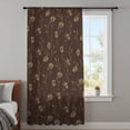 thumbnail image 4 of Brown Floral Sheer Curtains 96 Inches Long, Vintage Spring Botanical Flowers Light Filering Curtains, Privacy Drapes Simi Floor to Veiling Curtain for Living Room Bedroom Large Window Treatment, 4 of 9