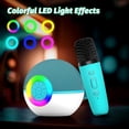 thumbnail image 4 of Mini Altavoz para Máquina de Karaoke, Micrófono Bluetooth Portátil, Juguetes Musicales con Luz LED, Regalo de Cumpleaños de Navidad para Niños, A, 4 of 5