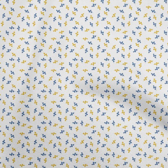 oneOone Cotton Poplin Twill White Fabric Floral Sewing Craft Projects Fabric Prints By Yard 56 Inch Wide