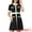 Black, variant on DARING DIVA Work Dress Contrast Color Fit and Flare Dresses XS Black