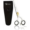 thumbnail image 3 of (2 pack) Ruvanti Premium Hair Cutting Scissors - Professional Barber Shears for Salon Haircut and Home Use - Sharp and Durable Stainless Steel Blades - Pro Comfortable Grip Handles - Includes Protective Case, 3 of 7