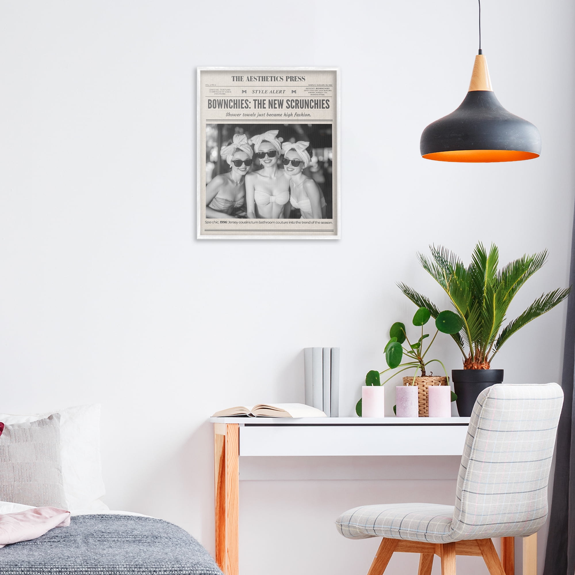 The Aesthetics Press Magazine White Framed Giclee Art, design by A Barefoot Stylist