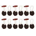thumbnail image 1 of veasfak 6 pcs Toggle Buttons, Toggle Button Leather Closure Duffle Coat Buttons, Black / Coffee2, 1 of 9