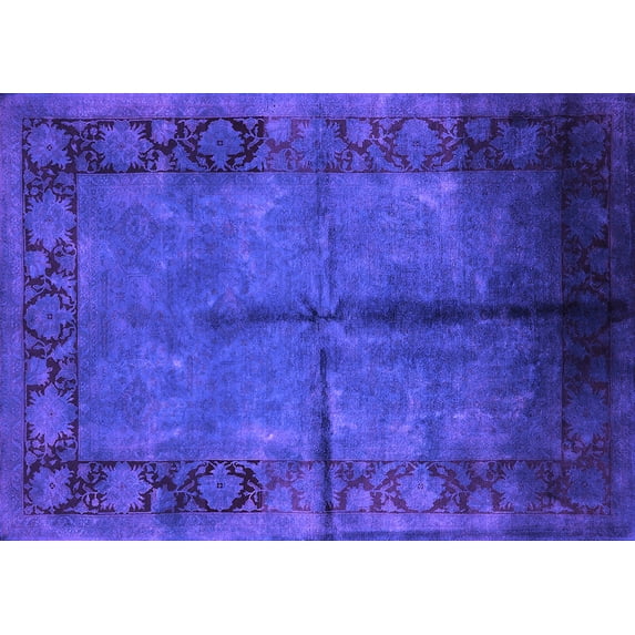 Ahgly Company Indoor Rectangle Oriental Purple Industrial Area Rugs, 3' x 5'