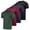 Multicolor, variant on 4 Pack: Men's Dry-Fit Short Sleeve Pocket Crew Performance Athletic T-Shirt (Available in Big & Tall)