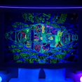 thumbnail image 2 of Tapiz De Luz Negra,Tapiz Hippie Psicodélico Verde, Tapices De Neón De Estética Espiritual,Tapiz Colgante De Arte De Pared-180*150cm, 2 of 5