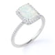 thumbnail image 4 of JeenMata Anillo de Compromiso con Ópalo de Fuego Azul de Talla Esmeralda de 1,75 Uds en Oro Blanco de 18 K sobre Plata, 4 of 6