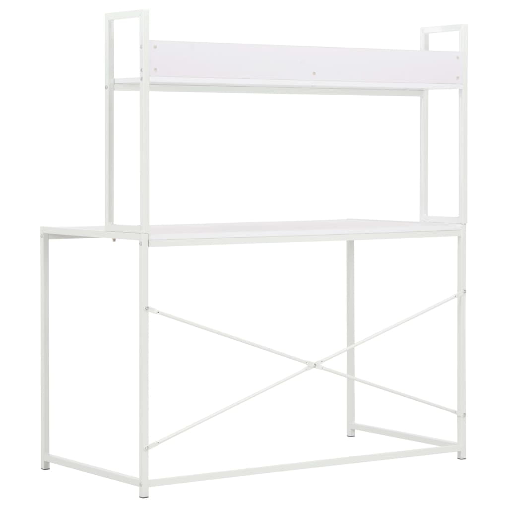 Lowestbest Computer Desk, Modern Writing Office Desk, PC Laptop Table for Home Office, White Lowestbest Computer Desk, Modern Writing Office Desk, PC Laptop Table for Home Office, White