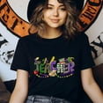 thumbnail image 3 of Teacher Mardi Gras Shirt | Purple Green Gold School Theme Teacher Tee , White, Size S, 3 of 6