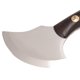 thumbnail image 3 of Cuchillo para cortar cuero, cuchillo semicircular para bordes de cuero, pulido fino, alta dureza, con mango de sándalo, 3 of 8