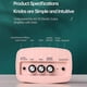 thumbnail image 2 of AROMA Guitar Amplifier with Bluetooth Clean &Overdrive Channels Blue, 2 of 5
