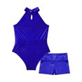 thumbnail image 6 of YONGHS Gymnastics Leotards for Girls Activewear Dance Ballet Biketards with Shorts Tumbling Unitards Royal Blue 12, 6 of 8