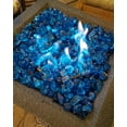 thumbnail image 6 of 10 lb Fire Glass for Propane Fire Pit, 1/2 inch Decorative Fireplace Glass Rocks for Fire Pit Table, Turquoise Blue, 6 of 6