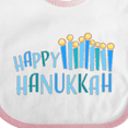 thumbnail image 4 of Inktastic Happy Hanukkah with Candles Boys or Girls Baby Bib, 4 of 4
