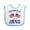 White and Blue, variant on Inktastic 2026 4th of July USA Flag Boys or Girls Baby Bib