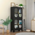 thumbnail image 5 of ERO Metal Kitchen Pantry Hutch Storage Cabinet with Acrylic doors And Adjustable Shelves, 5 of 6