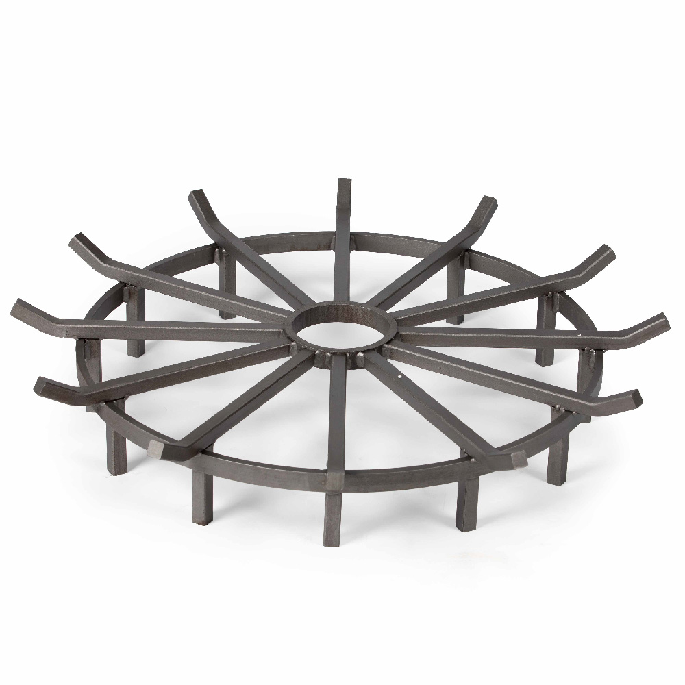 Titan Great Outdoors 32" Wagon Wheel Fire Grate, Decorative Wood