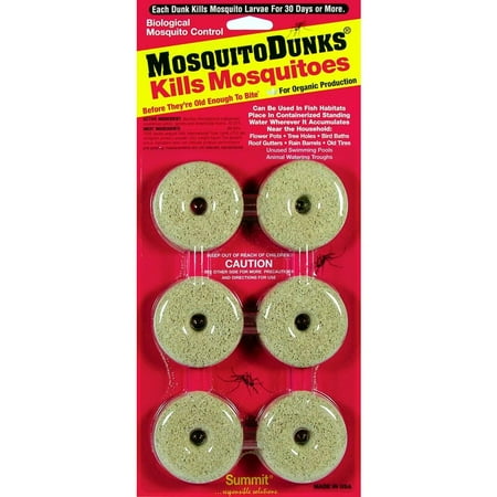 Mosquito Dunks Biological Mosquito Control, Kills Mosquitoe Larvae 6 Pack