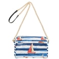 thumbnail image 2 of FORMRS Women Crossbody Purse with Chain Strap Vegan Leather Shoulder Handbag, Blue Sailboats, 2 of 7