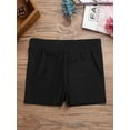 thumbnail image 7 of Aislor Kids Girls V-front Waistband Shorts Breathable Stretchy Bike Shorts Sports Ballet Dance Bottoms Size 2-16 A Black 10-12, 7 of 7