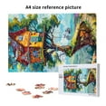 thumbnail image 6 of Rateoe Whimsical Treehouse Painting Pattern Wooden Picture Puzzle ,1000 Piece Jigsaw Puzzle ,Family Fun Puzzle, Home Décor Puzzle, Gift Puzzle(Vertical style), 6 of 9