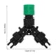 thumbnail image 2 of Divisor de manguera de jardín: Divisor de manguera de riego por goteo de 4 vías, adaptador de tubo de 1/4" para sistema de riego - Conector de grifo de agua para jardín, patio y plantas de césped, 2 of 5