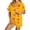 Yellow, variant on Halloween Pajamas Women Casual Short Sleeve Shirt Shorts Summer Fall Relaxed 2 Piece Pajama Sets for Women 2 Piece Beige L