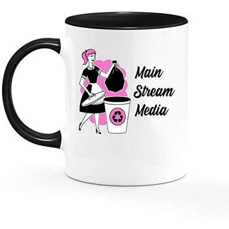 

Main Stream Media Funny Trash Humor Novelty Retro Fashion Design Ceramic Coffee Mug