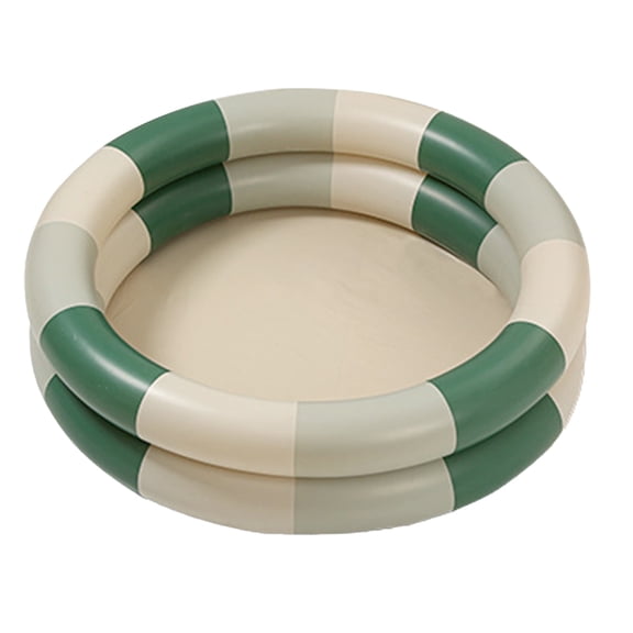 Falleo Clearance Inflatable Pool Baby Retro Blow Up Swimming Pool Family Cute Style Thickened Water Pool Green Stripe