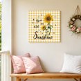 thumbnail image 6 of Canvas Wall Art, Sunflower Framed Canvas Prints for Bathroom Desk, Yellow Plaid Lattice You Are My Sunshine Small Gallery Wrapped Wall Decor for Home Office, Gifts, 8"x8" Ship Next Day, 6 of 9
