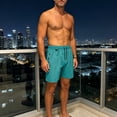 thumbnail image 4 of EOYWHK Chino Shorts Quick Dry Breathable Elastic Waist Chino Shorts for Men Soft Lightweight Casual Activewear Daily Wear Outdoor Green XXL, 4 of 6