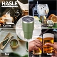 thumbnail image 6 of 30oz Tumbler Stainless Steel Vacuum Insulated Water Coffee Tumbler Cup Double Wall Powder Coated Spill-Proof Travel Mug Thermal Cup for Home Outdoor Green, 6 of 6