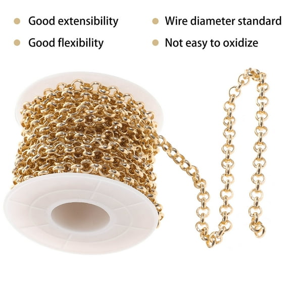FOLOYORI 1Set Golden Chain for Jewelry Makers and Craft Enthusiasts in Diy Crafting Occasions