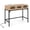 Natural, variant on Giantex Console Table w/LED Lighting, Wooden Slim Sofa Table w/Charging Station & Metal Legs, White