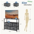 thumbnail image 4 of CONCETTA TV Stand with 5 Drawer Dresser for Bedroom, Storage Cabinet with 55 Inch TV Stand for Living Room, Gray, 4 of 7