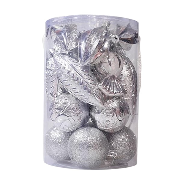 Colgantes Bolas Adorno de fiesta colgante de Navidad Decoración para el hogar Interior Plata Magideal Colgantes Bolas