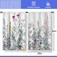 thumbnail image 3 of Flower Leaves Kitchen Curtains - Dark Green Floral Spring Rustic Plant Botanical Cafe Farmhouse Small Short Curtains for Bathroom RV Rod Pocket Window Drapes 36 Inch Length 2 Panels Set, 3 of 5