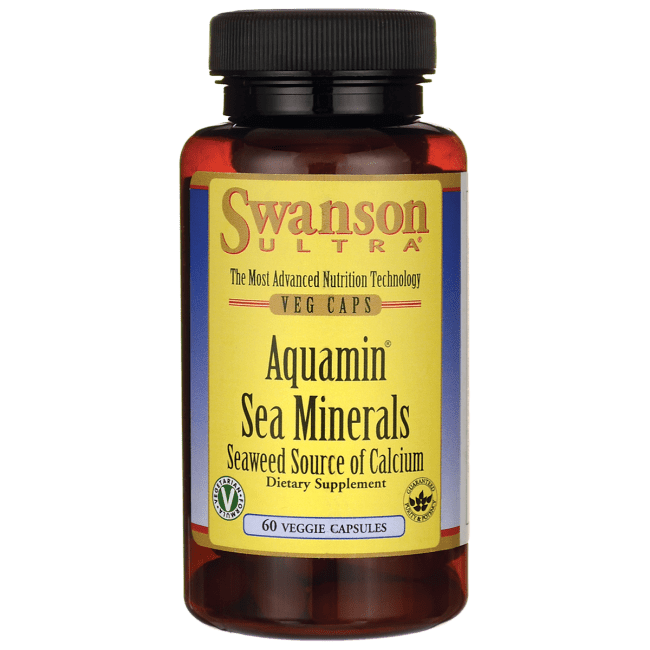 Swanson Aquamin Sea Minerals Red Mineral Algae 60 Veggie Capsules