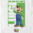 thumbnail image 2 of Men's The Super Mario Bros. Movie Luigi You Just Got Luigi'd Graphic Tee White Small, 2 of 5