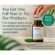 AlgaeCal - Plant-Based Calcium with Vitamin D for Women & Men, Clinically Supported to Stop Bone Loss, 1-Month Supply