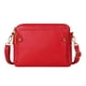 thumbnail image 1 of Bolso cruzado de cuero de tres capas, bolso de ocio plegable al aire libre, rojo, 1 of 3