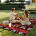 thumbnail image 4 of Red Black Boho Outdoor Rug for Patio/Deck/Porch, Non-Slip Large Area Rug 3 x 5 Ft, Geometric Vintage Abstract Art Indoor Outdoor Rugs Washable Area Rugs, Reversible Camping Rug Carpet Runner, 4 of 8