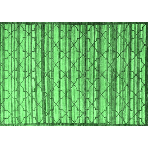 Ahgly Company Indoor Rectangle Persian Emerald Green Traditional Area Rugs, 3' x 5'