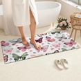 thumbnail image 3 of White Butterfly Pattern Bathroom Rugs Mat,Non Slip Microfiber Bathroom Rug,Rubber Backing,Soft Bathroom Mats for Bathroom Floor,Tub and Shower,60x24in(150x60cm), 3 of 4
