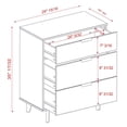 thumbnail image 2 of 3-Drawer Groove Handle Solid Wood Dresser - Natural Pine, 2 of 6