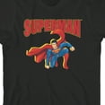 thumbnail image 2 of Superman Landing Crew Neck Short Sleeve Boys' Black T-shirt-Small, 2 of 4